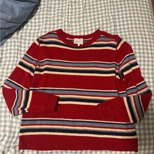 Reformation Red Striped Sweater